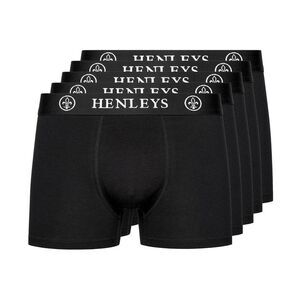 Henleys Mens McBlacken Boxer Shorts (Pack of 5) / Black